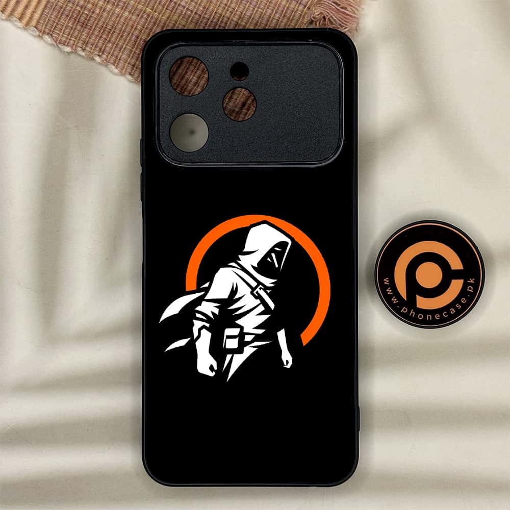 Tecno Spark 40 - Minimalistic Design Series - Premium Metal Printed soft Bumper shock Proof Case