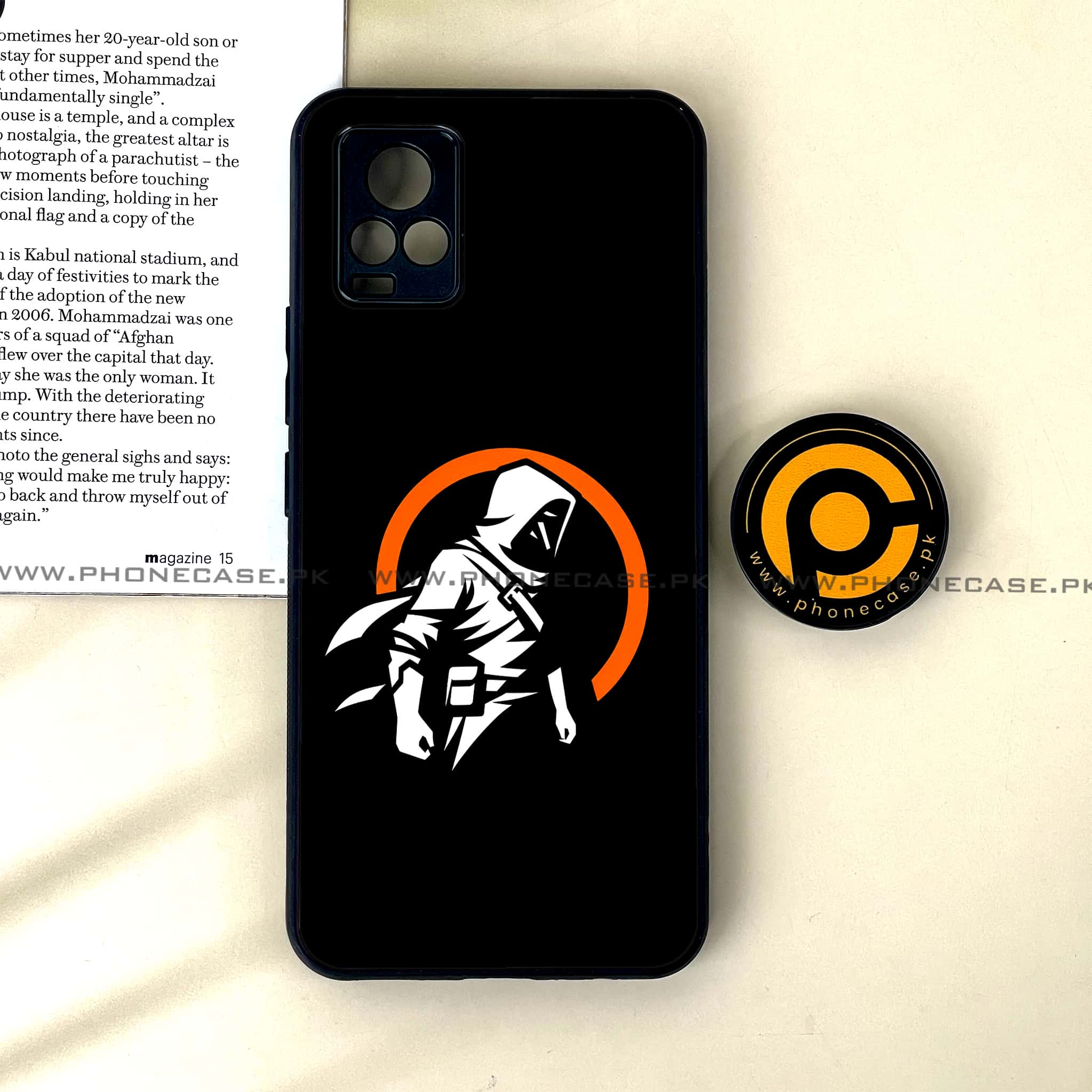 Vivo V20 - Minimalistic Design Series - Premium Printed Glass soft Bumper shock Proof Case