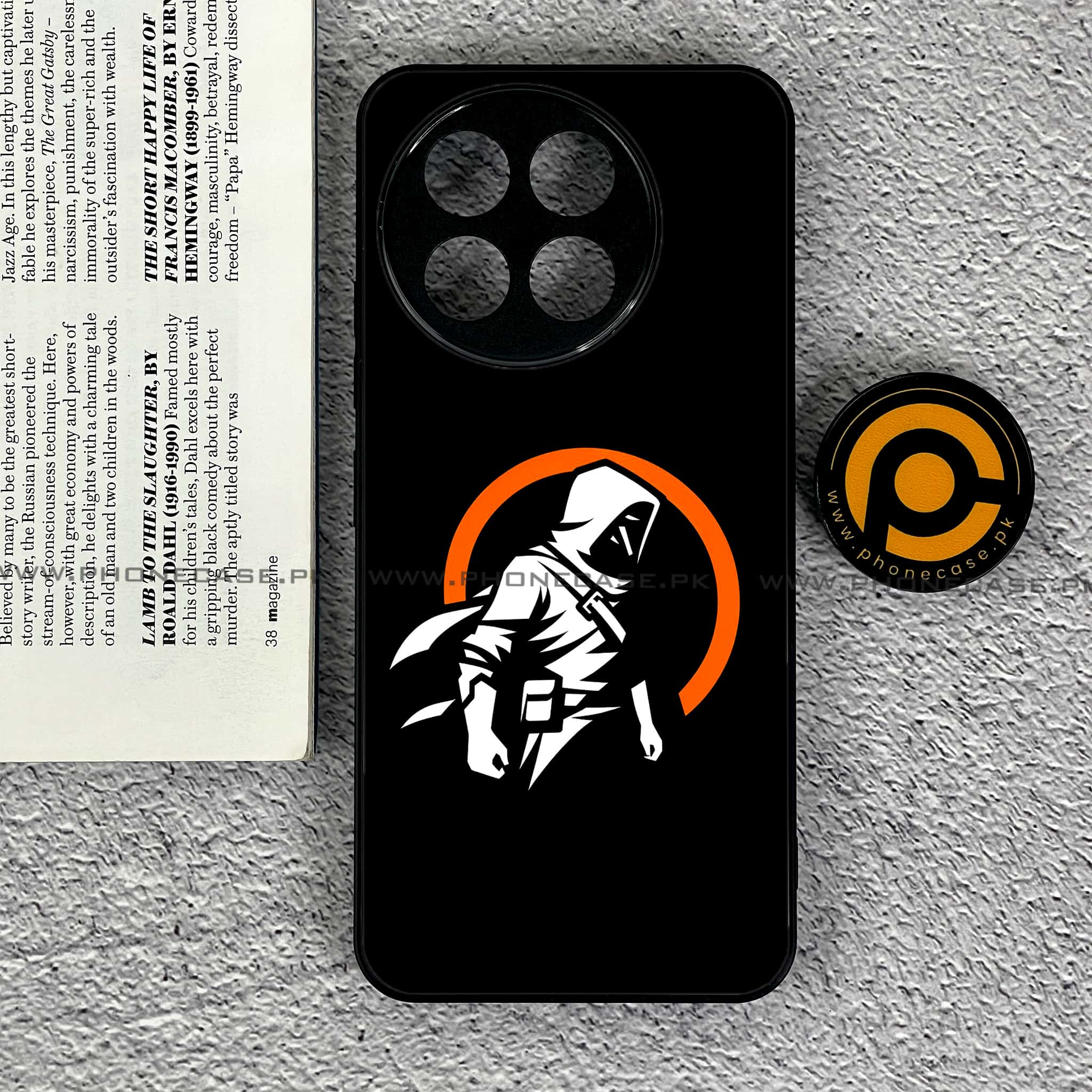 OnePlus 13R - Minimalistic Design Series - Premium Printed Glass soft Bumper shock Proof Case