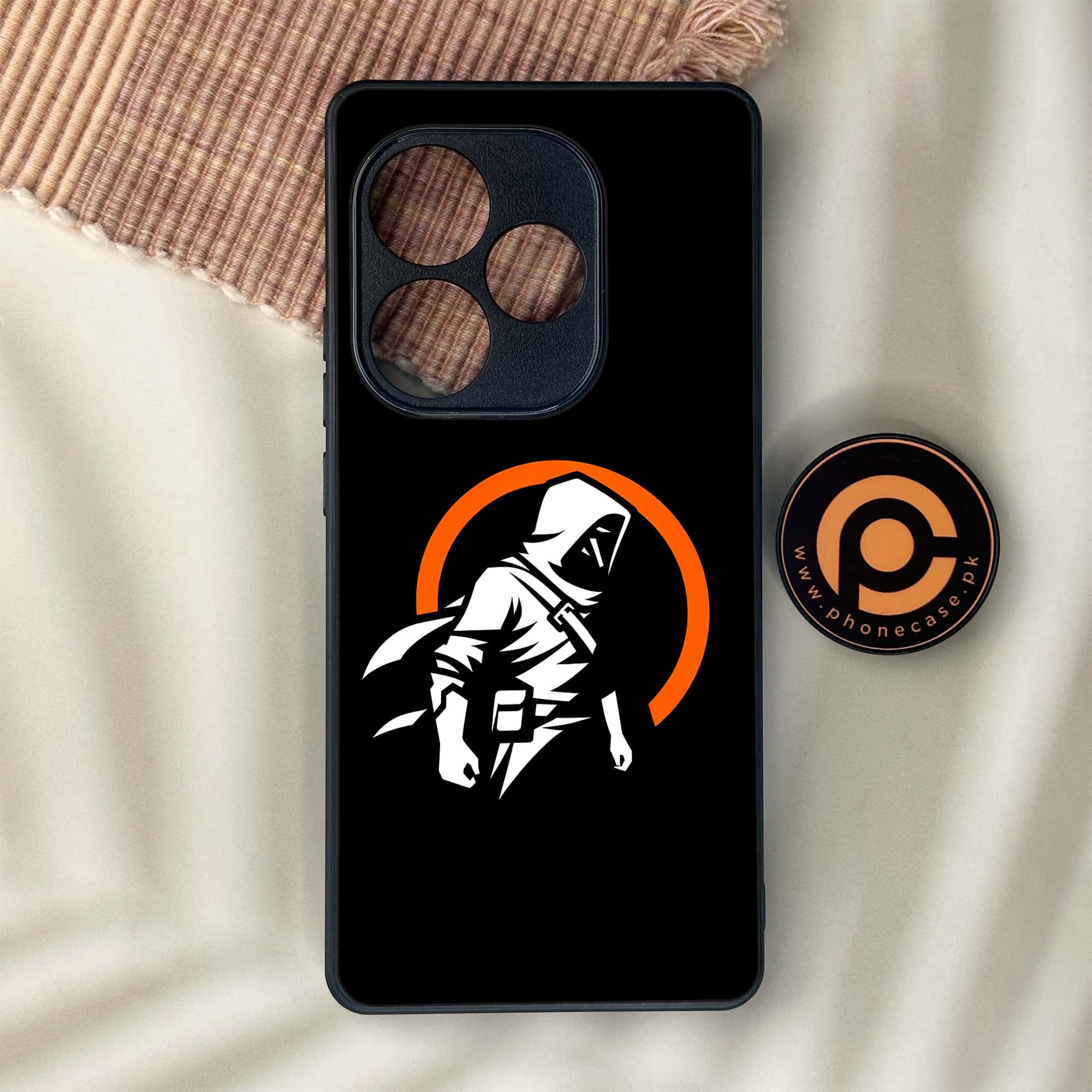 Realme GT 6 - Minimalistic Design Series - Premium Metal Printed soft Bumper shock Proof Case