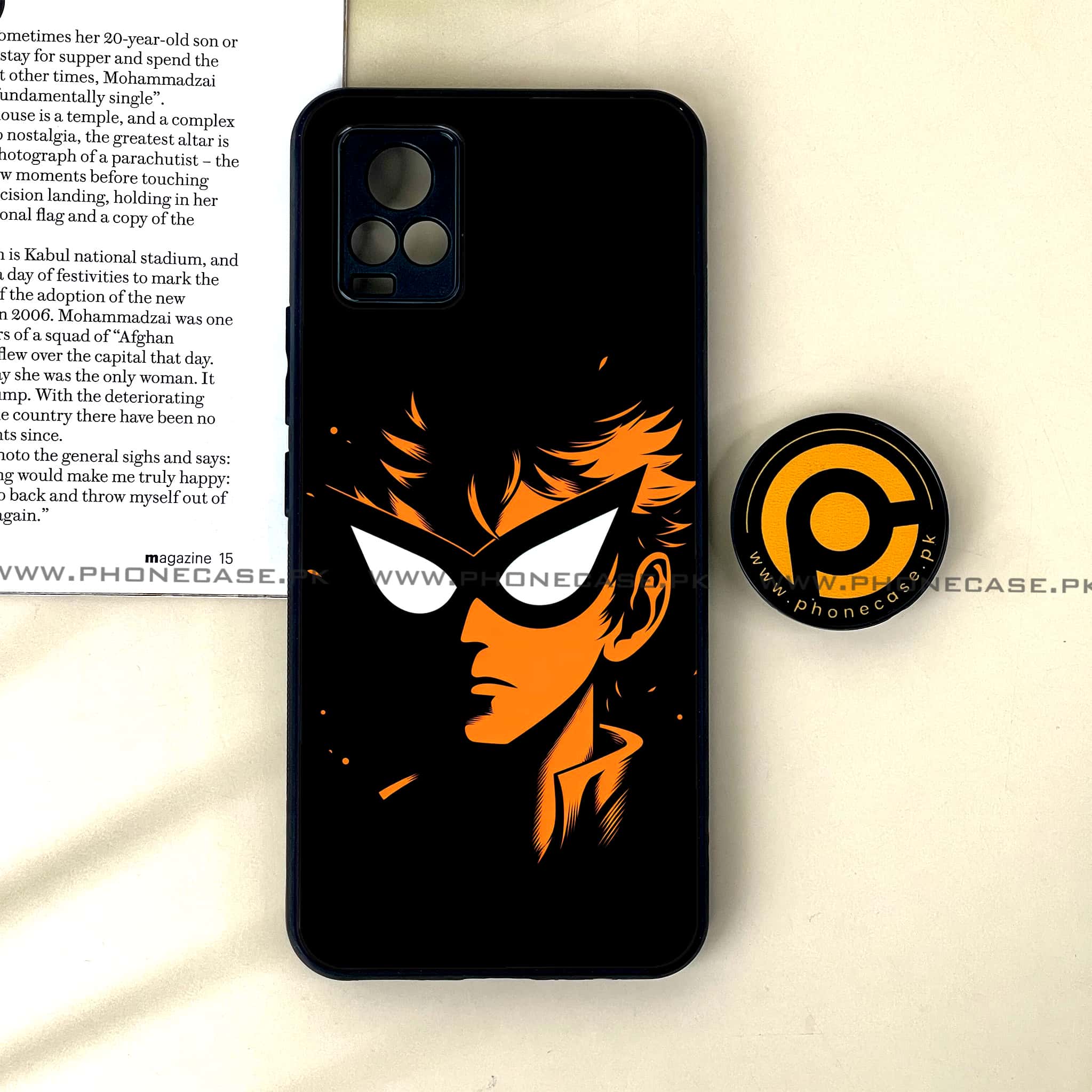 Vivo V20 - Minimalistic Design Series - Premium Printed Glass soft Bumper shock Proof Case