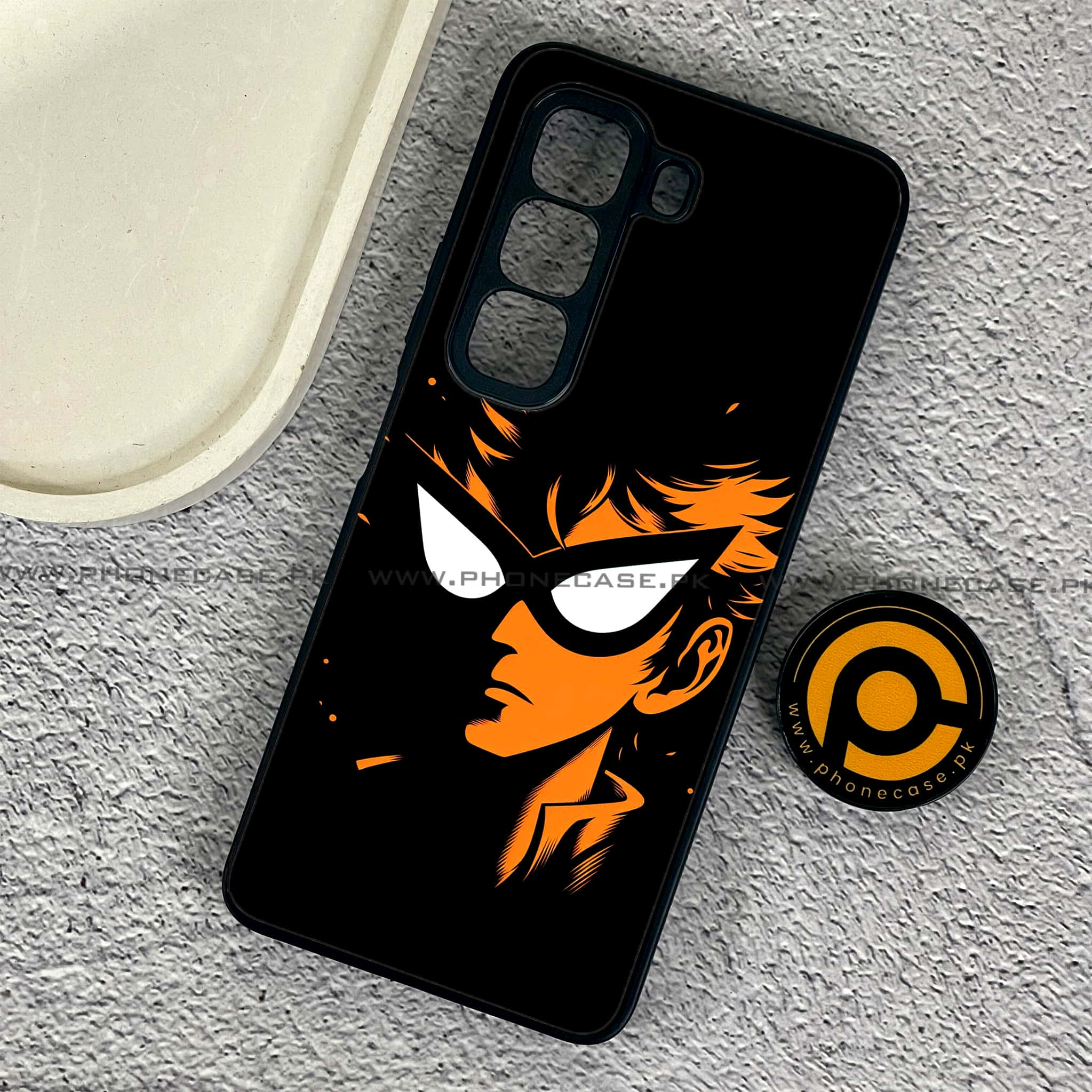 Infinix Hot 50 Pro - Minimalistic Design Series - Premium Printed Glass soft Bumper shock Proof Case