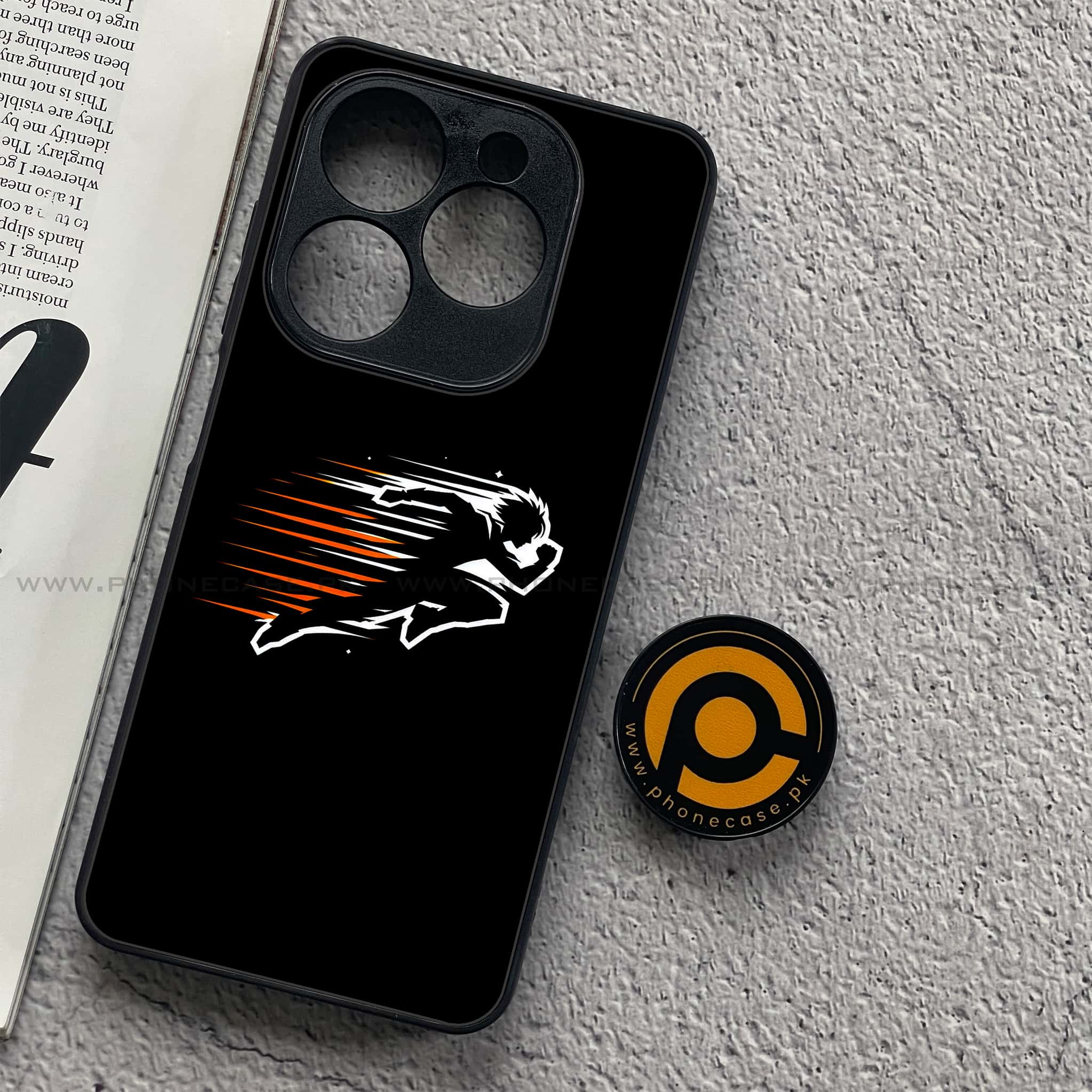 Infinix Smart 8 - Minimalistic Design Series - Premium Metal Printed soft Bumper shock Proof Case