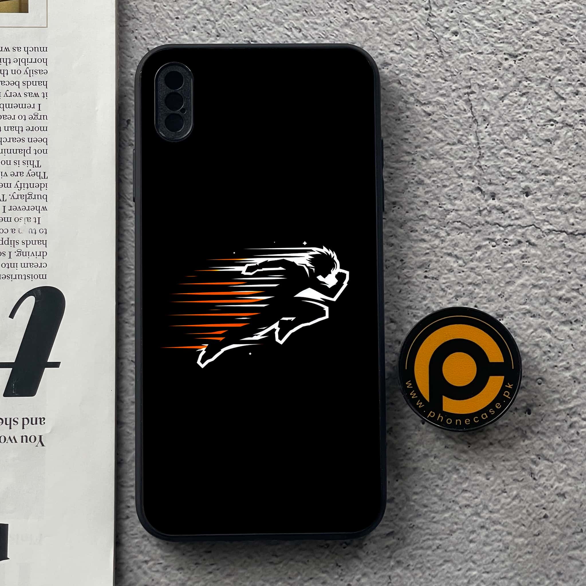 iPhone Xs Max - Minimalistic Design Series - Premium Metal  Printed soft Bumper shock Proof Case