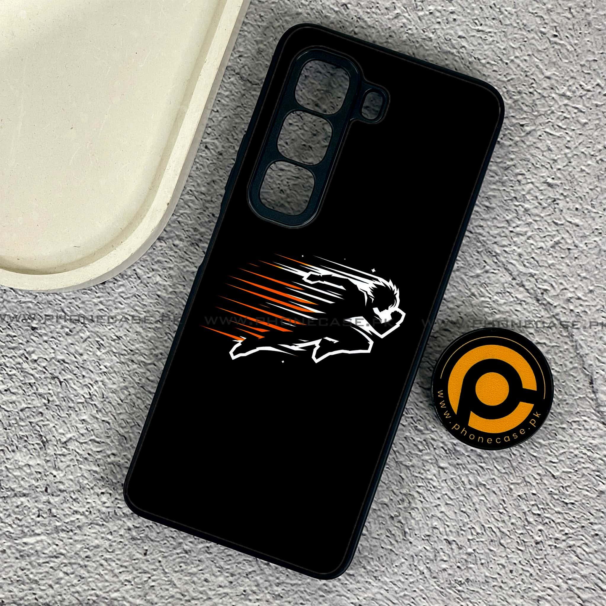 Infinix Hot 50 Pro - Minimalistic Design Series - Premium Printed Glass soft Bumper shock Proof Case