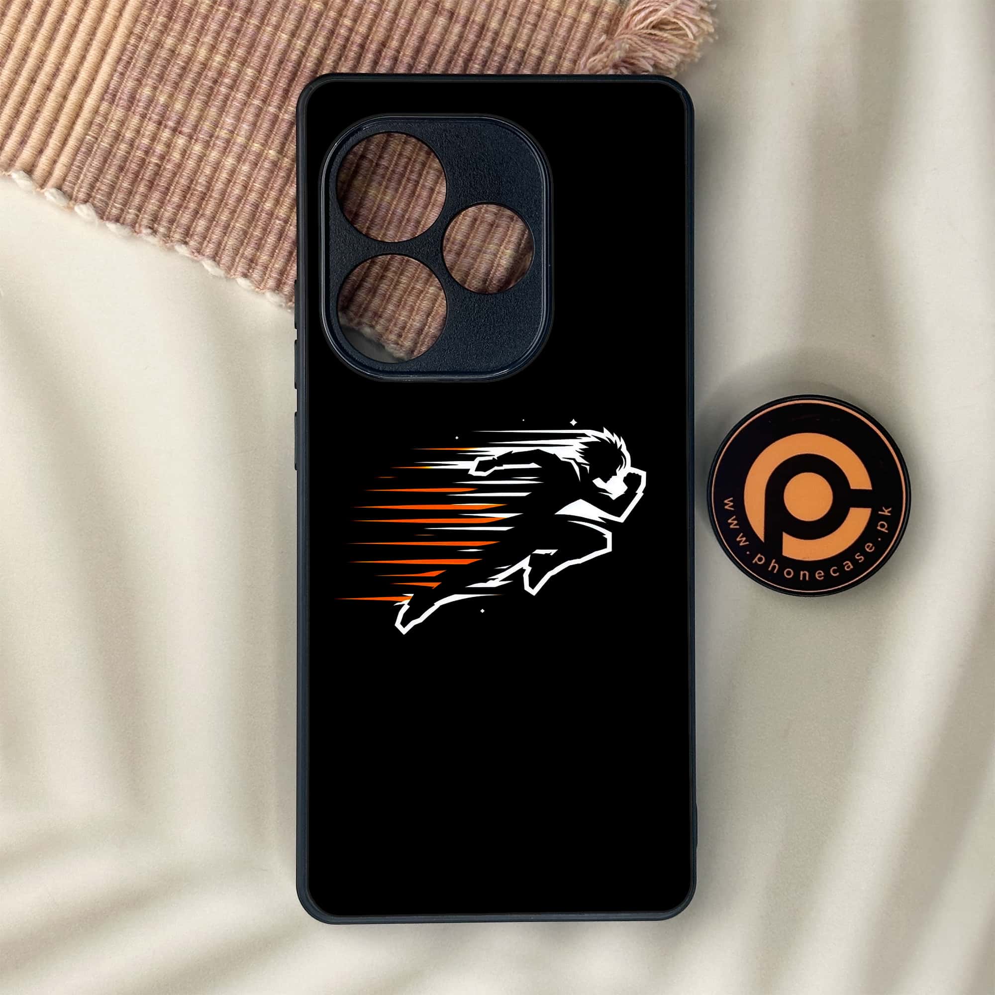 Realme GT 6 - Minimalistic Design Series - Premium Metal Printed soft Bumper shock Proof Case