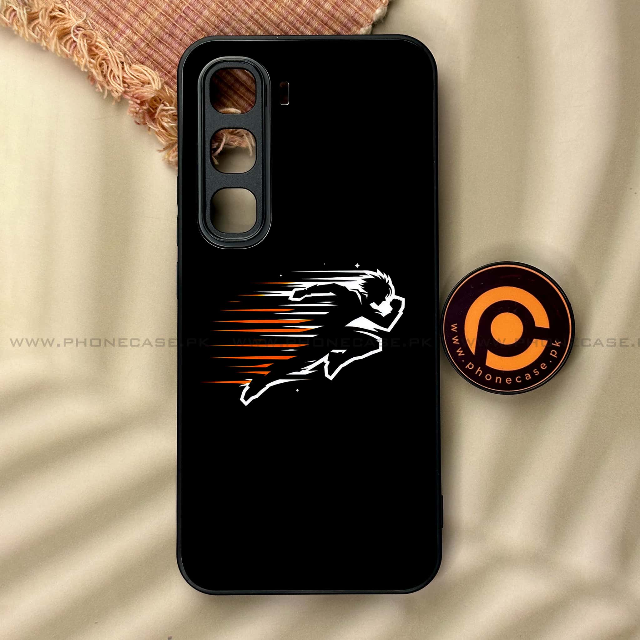 Infinix Hot 60 Pro - Minimalistic Design Series - Premium Metal Printed soft Bumper shock Proof Case