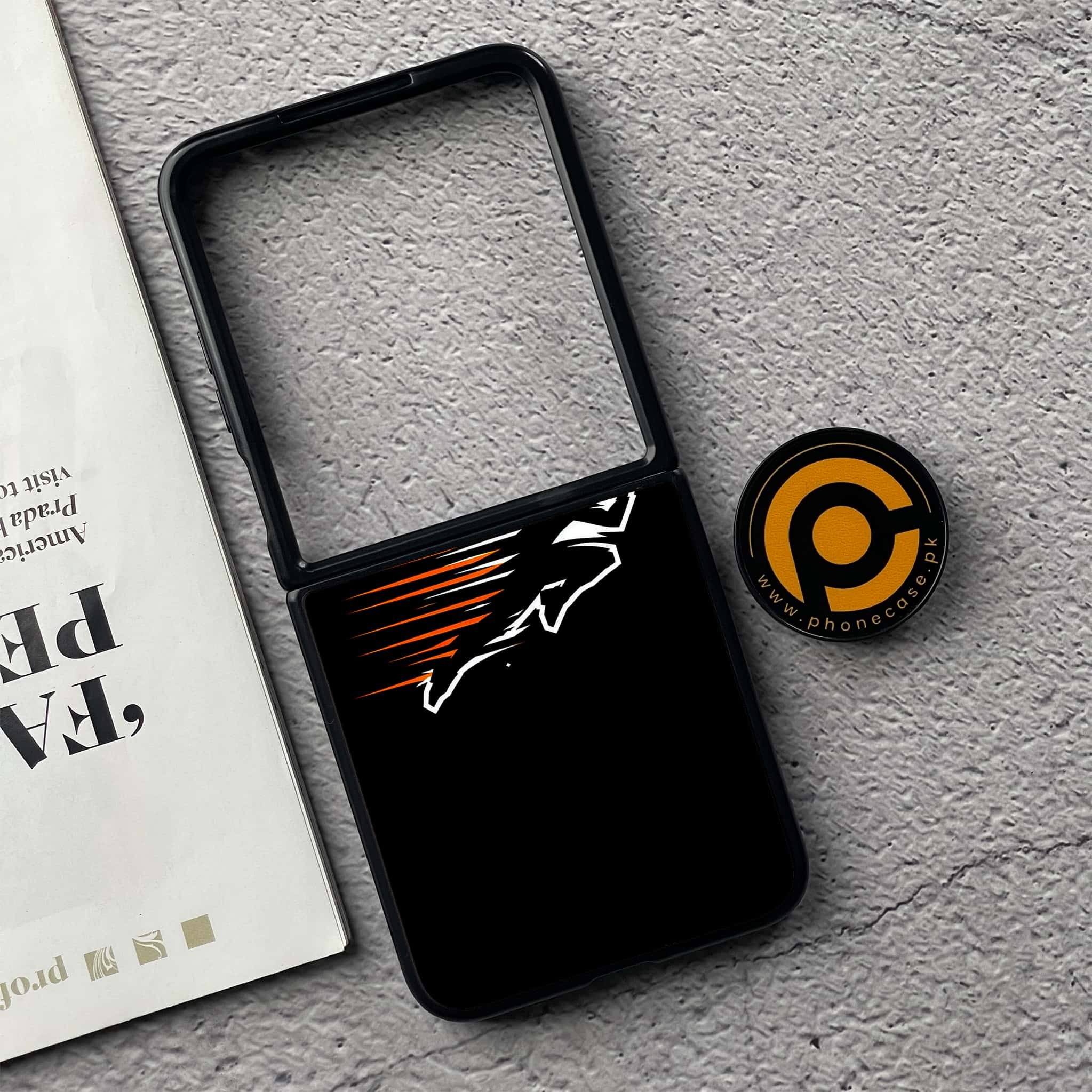 Xiaomi Mix Flip - Minimalistic Design Series - Premium Metal  Printed soft Bumper shock Proof Case