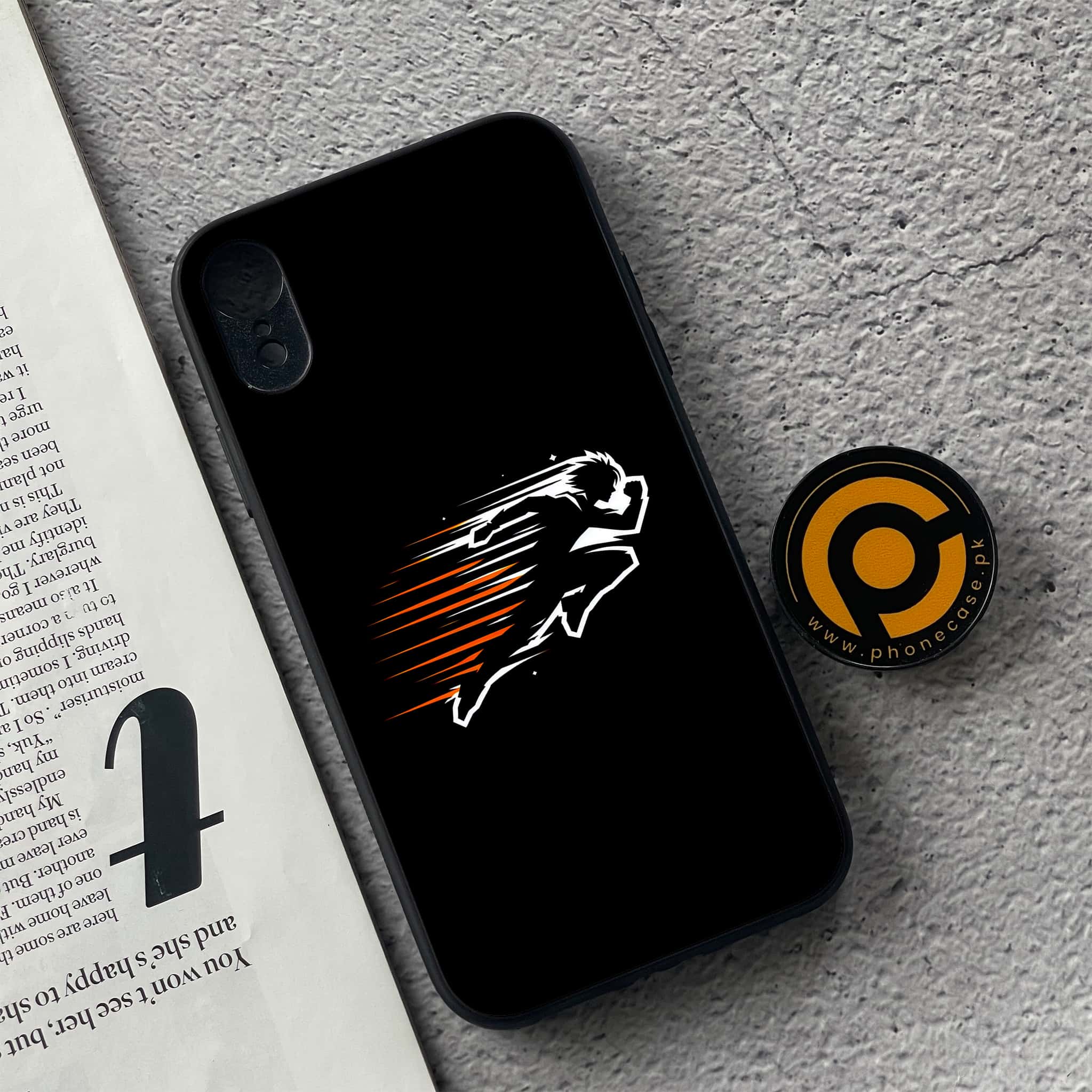 iPhone XR - Minimalistic Design Series - Premium Metal  Printed soft Bumper shock Proof Case