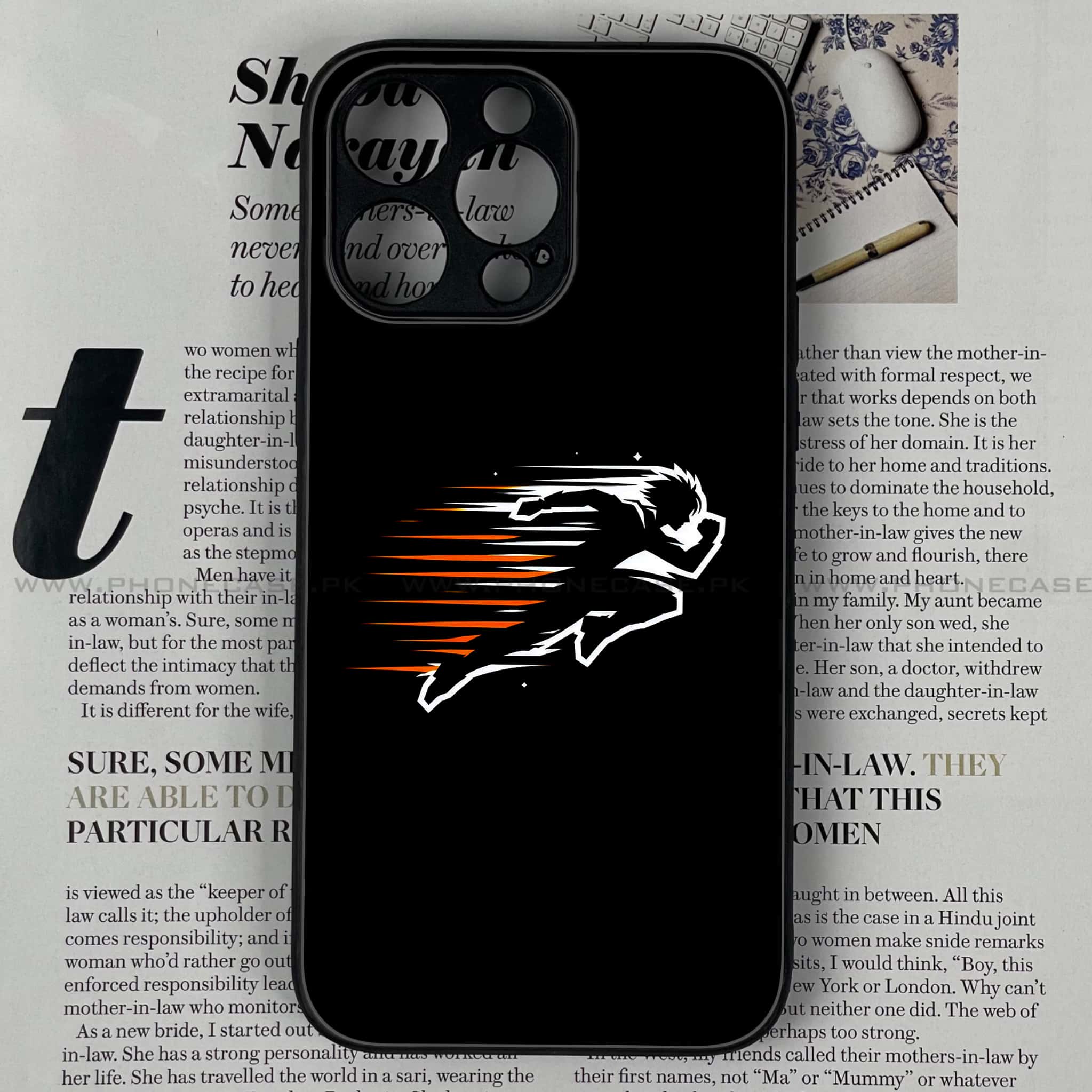 iPhone 14 Pro Max - Minimalistic Design Series - Premium Metal Printed soft Bumper shock Proof Case
