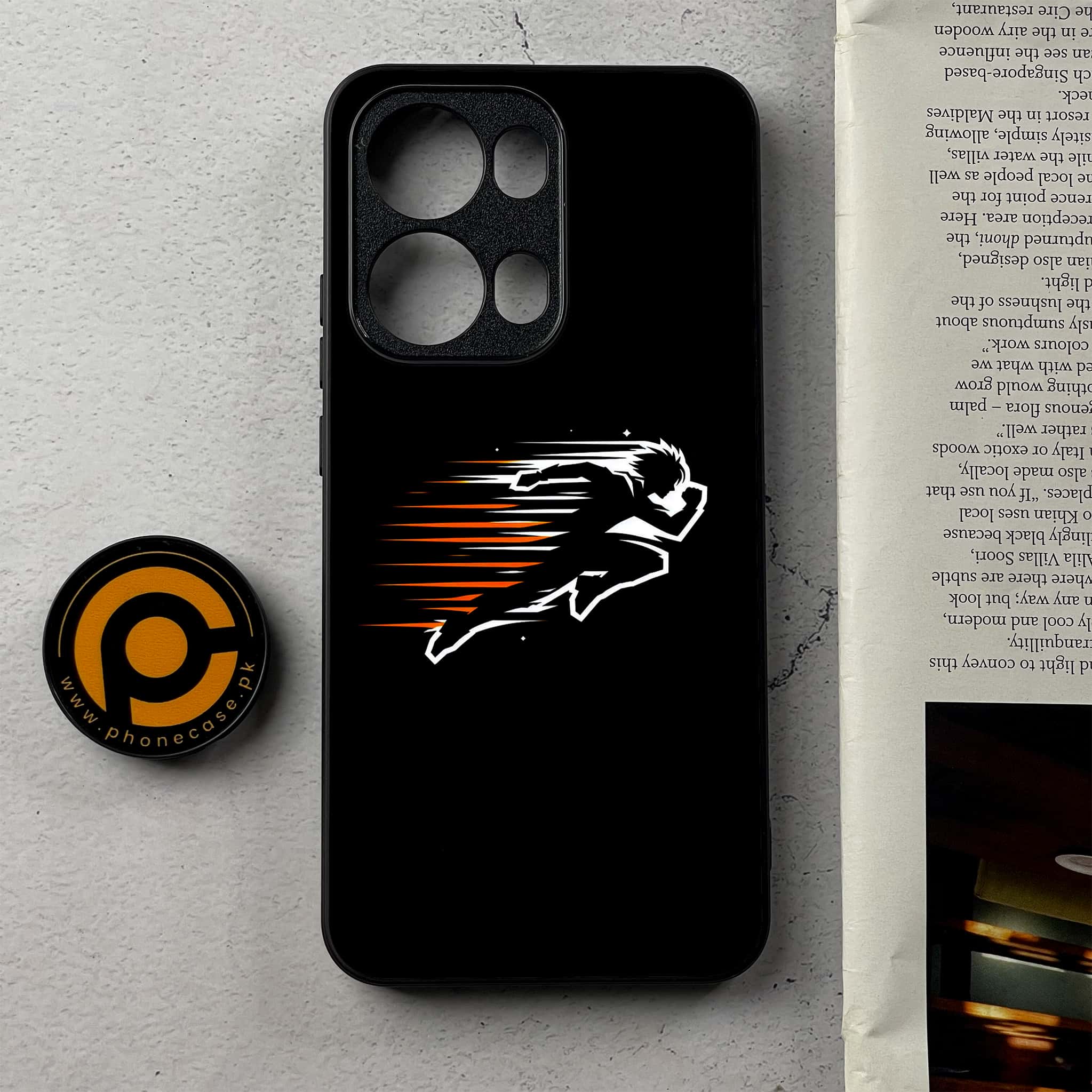 Oppo Reno 13 Pro - Minimalistic Design Series - Premium Metal Printed Soft Bumper Shockproof Case