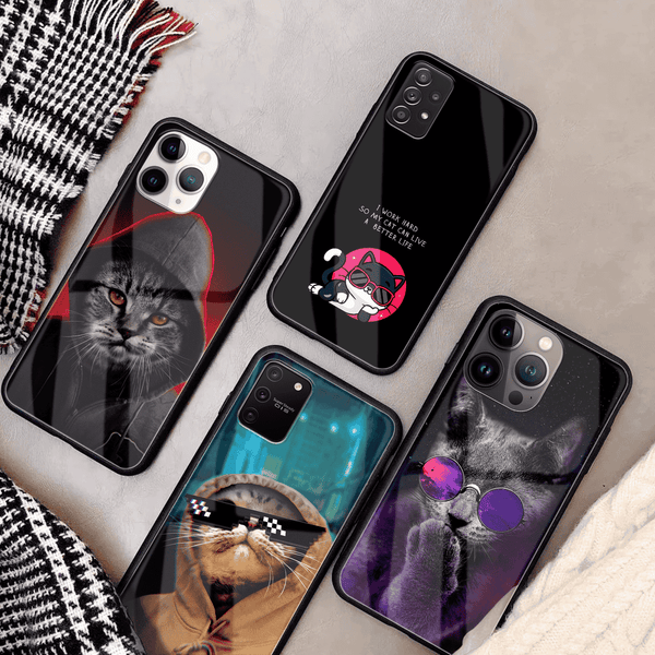 Cat Series Premium Metal Phone Case All Models