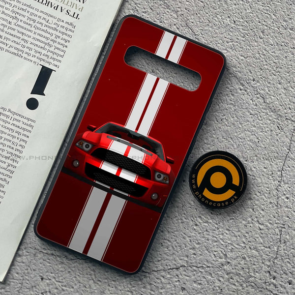 Samsung Galaxy S10 5G - Muscle Racing Car - Premium Printed Glass soft Bumper Shock Proof Case