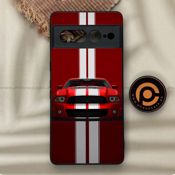 Google Pixel 7 Pro - Muscle Racing Car - Premium Metal Printed soft Bumper Shock Proof Case