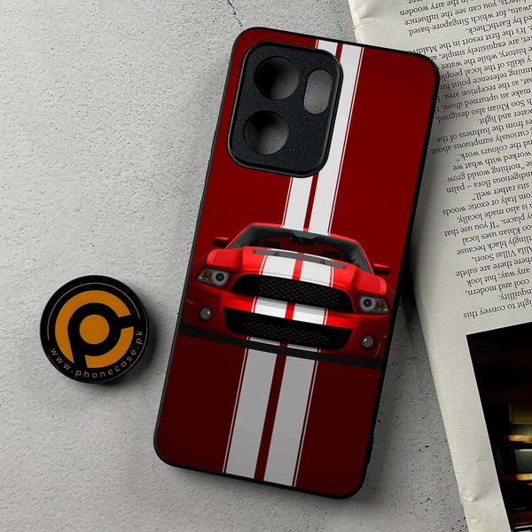 Oppo Reno 13F -  Muscle Racing Car  - Premium Metal Printed Soft Bumper Shockproof Case