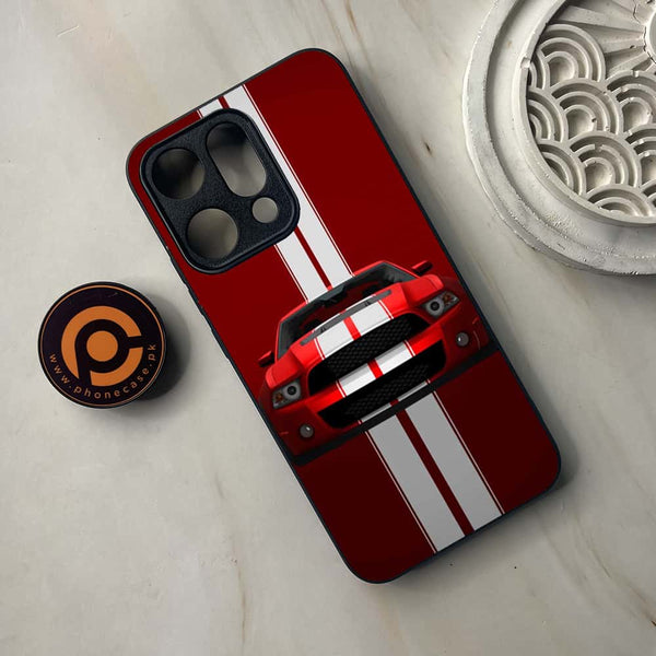 Oppo Reno 14 5G - Muscle Racing Car - Premium Metal Printed soft Bumper shock Proof Case