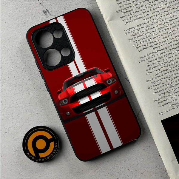Oppo Reno 13 - Muscle Racing Car - Premium Metal Printed Soft Bumper Shockproof Case