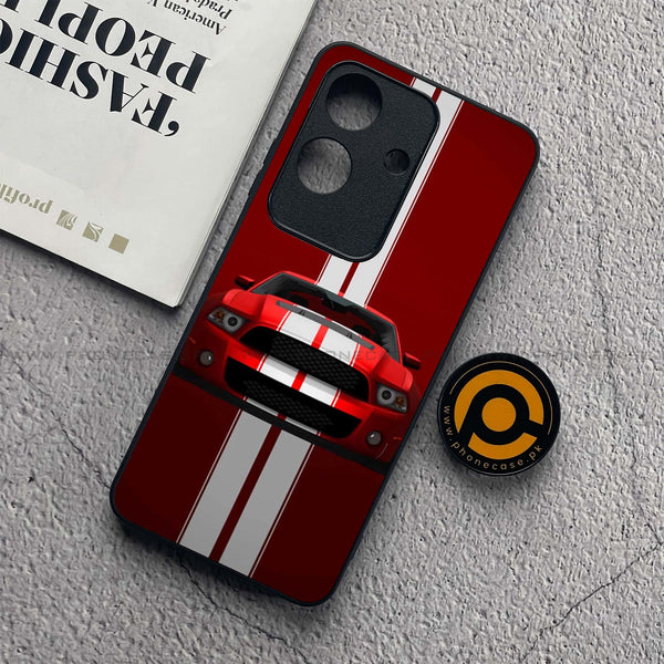 Realme Note 60x - Muscle Racing Car - Premium Metal  Printed soft Bumper shock Proof Case