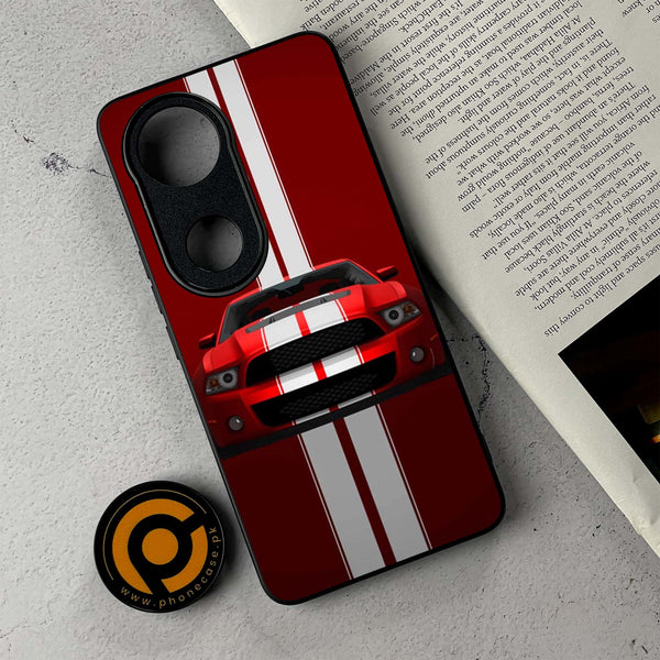 Vivo V50 - Muscle Racing Car - Premium Metal Printed Soft Bumper Shockproof Case