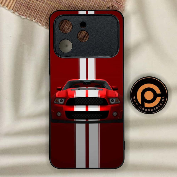 Tecno Spark 40 - Muscle Racing Car - Premium Metal Printed soft Bumper shock Proof Case