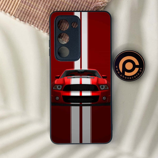 Oppo A5 2025 - Muscle Racing Car - Premium Metal Printed soft Bumper shock Proof Case