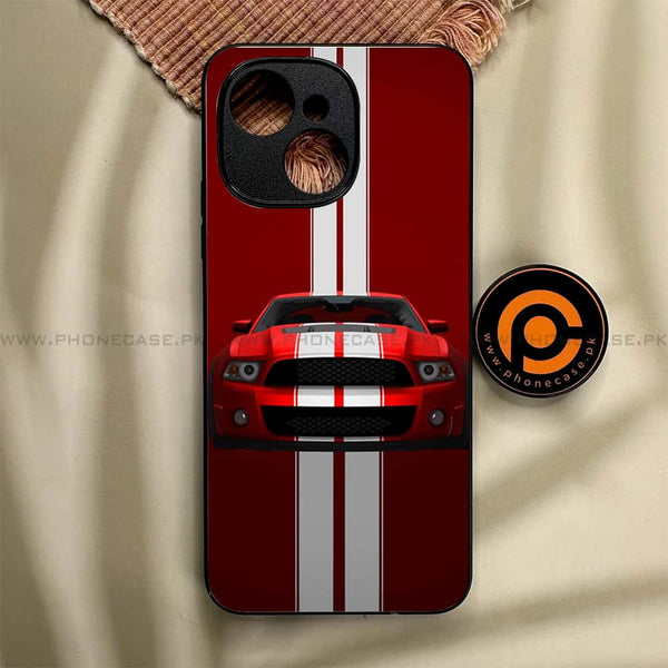 Tecno Spark 40C - Muscle Racing Car - Premium Metal Printed soft Bumper shock Proof Case