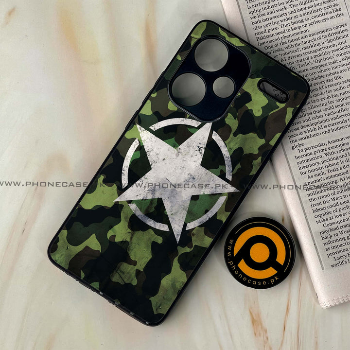 Redmi Note 13 Pro Plus 5G - NDCOM - Premium Metal Printed soft Bumper shock Proof Case