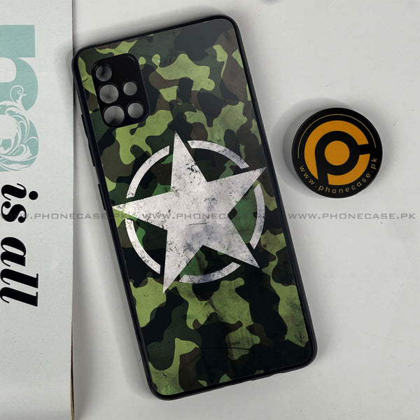 Samsung Galaxy A51 - NDCOM - Premium Printed Glass soft Bumper Shock Proof Case