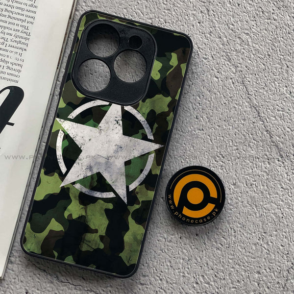 Infinix Smart 8 - NDCOM - Premium Printed Glass soft Bumper Shock Proof Case