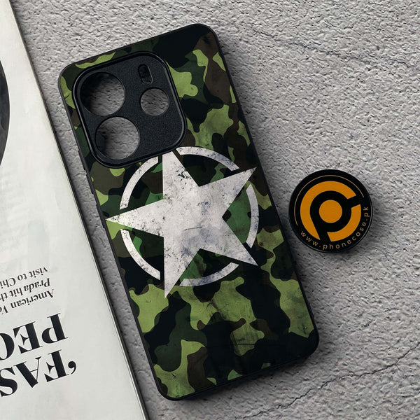 Xiaomi Redmi Note 14 - NDCOM - Premium Printed Glass soft Bumper Shock Proof Case