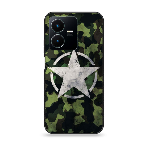 Vivo Y22 - NDCOM - Premium Printed Glass soft Bumper Shock Proof Case