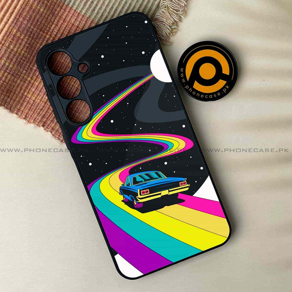 Drive To The Moon - Premium Printed Metal soft Bumper shock Proof Case All Models