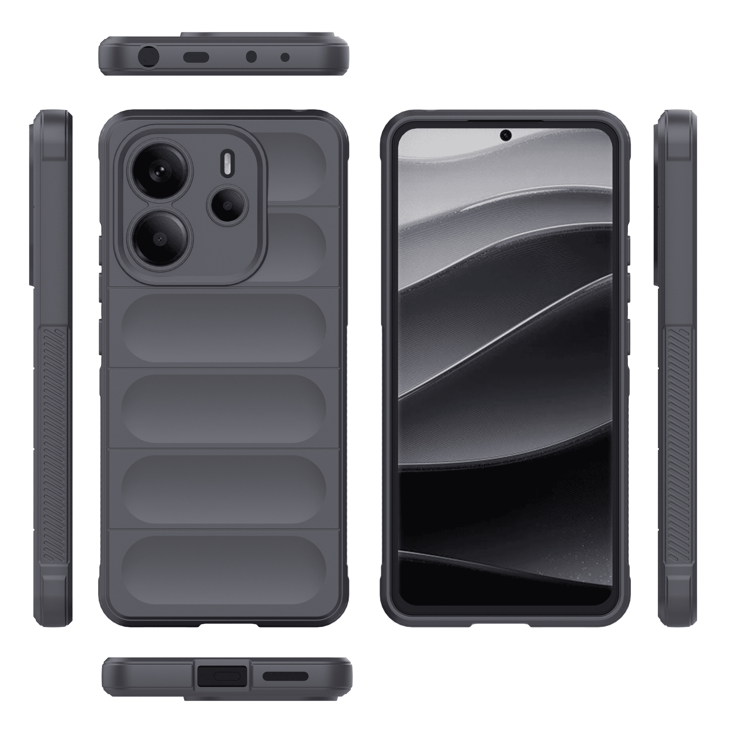 Redmi Note 14 - Grip Max Armor ShockProof Case with Camera Protection