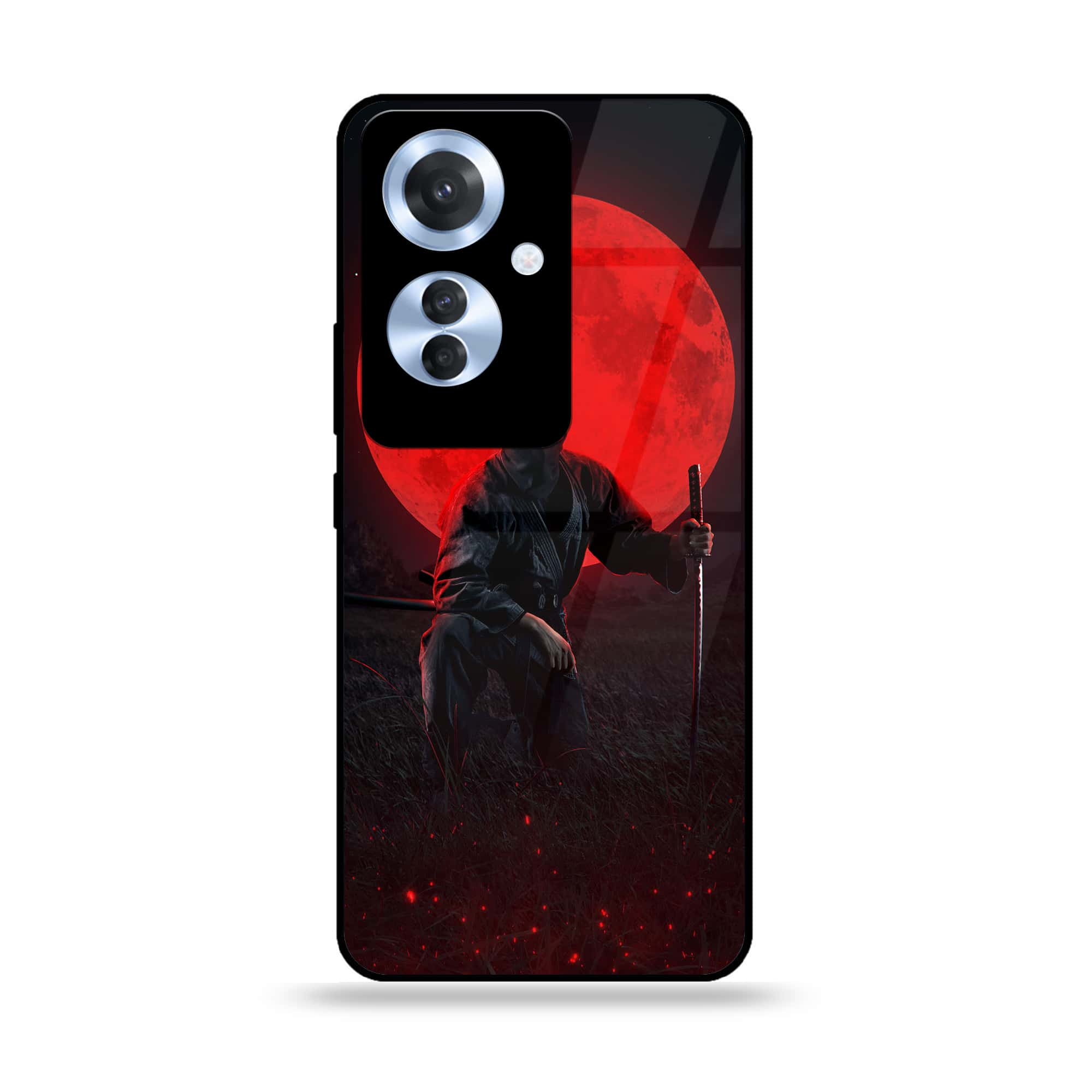 Oppo F25 Pro - Ninja Series - Premium Printed Glass soft Bumper shock Proof Case