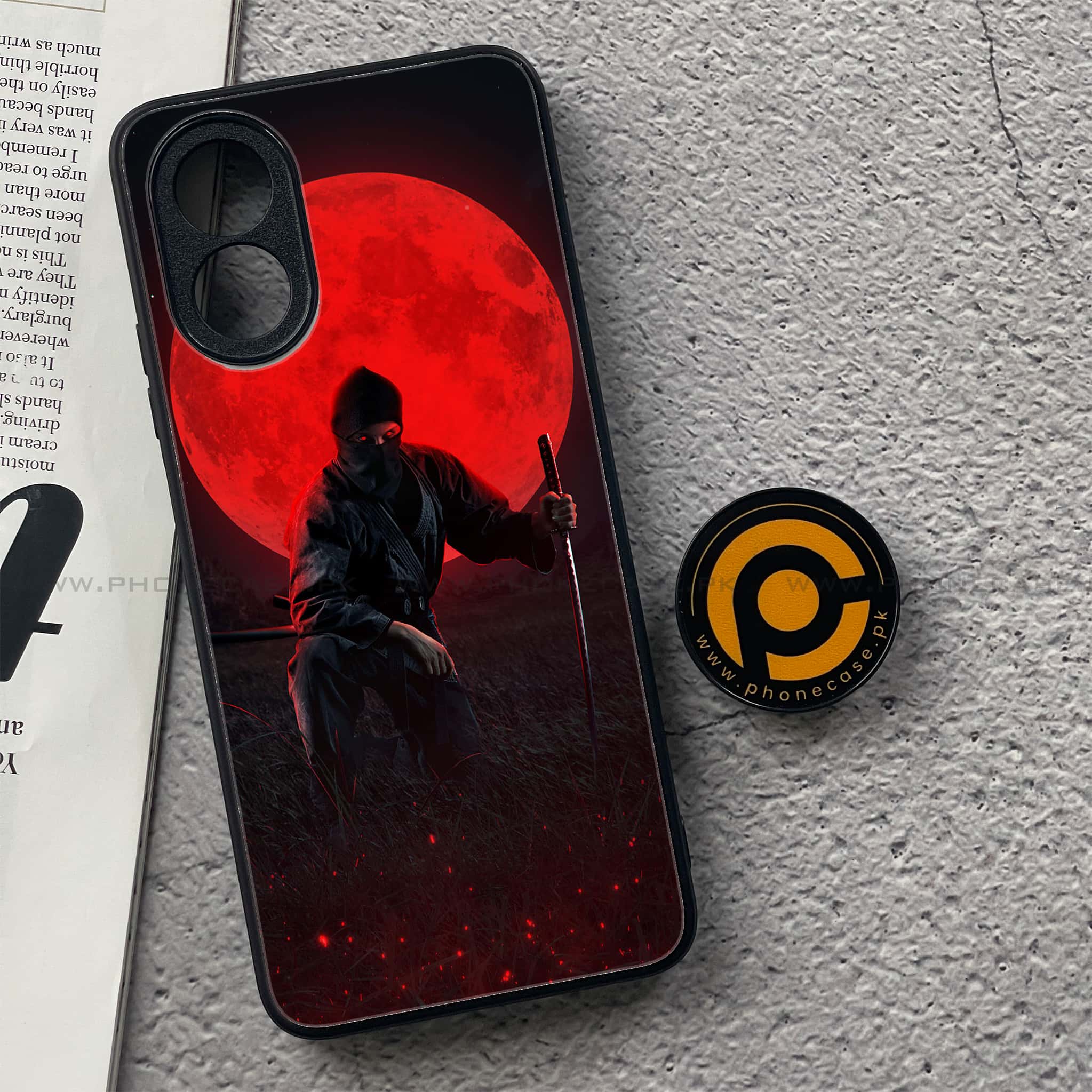 Oppo A18 4G - Ninja Series - Premium Printed Glass soft Bumper shock Proof Case
