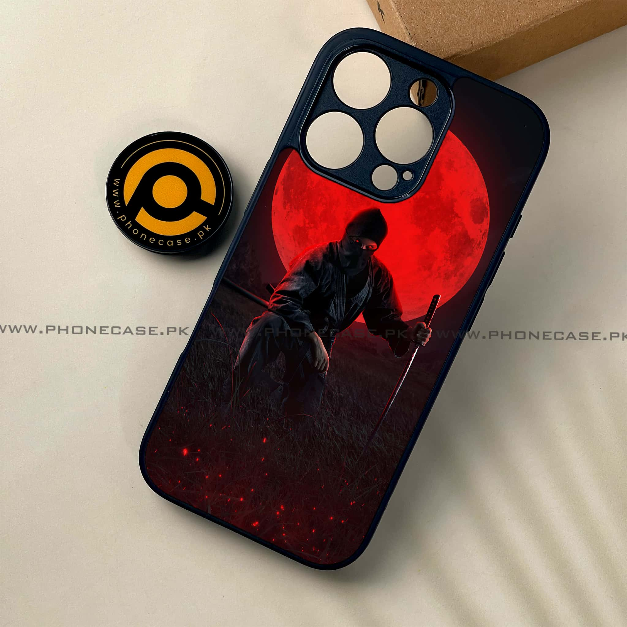 iPhone 16 Pro - Ninja Series - Premium Printed Glass soft Bumper shock Proof Case