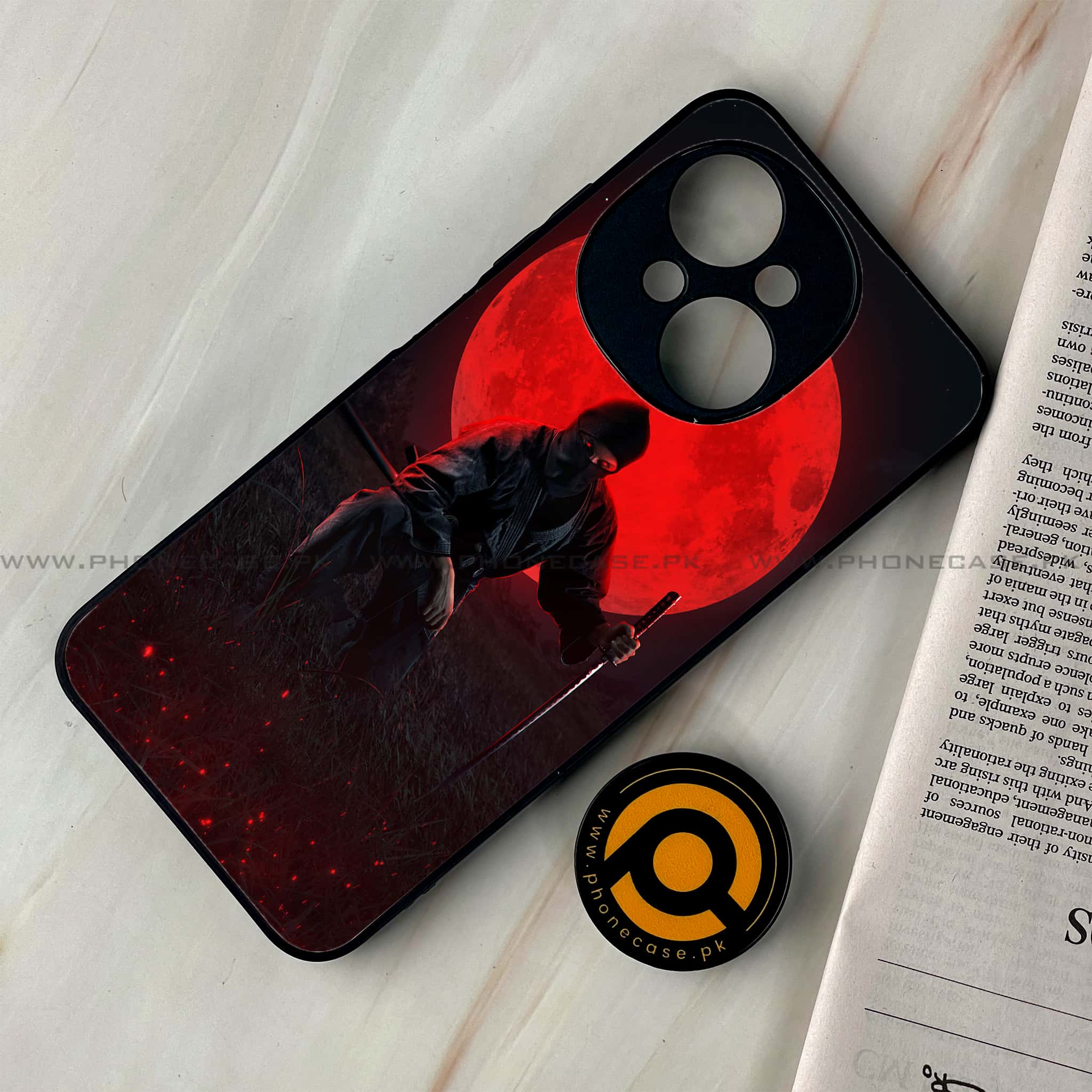 Tecno Spark Go 1 - Ninja Series - Premium Printed Glass soft Bumper shock Proof Case