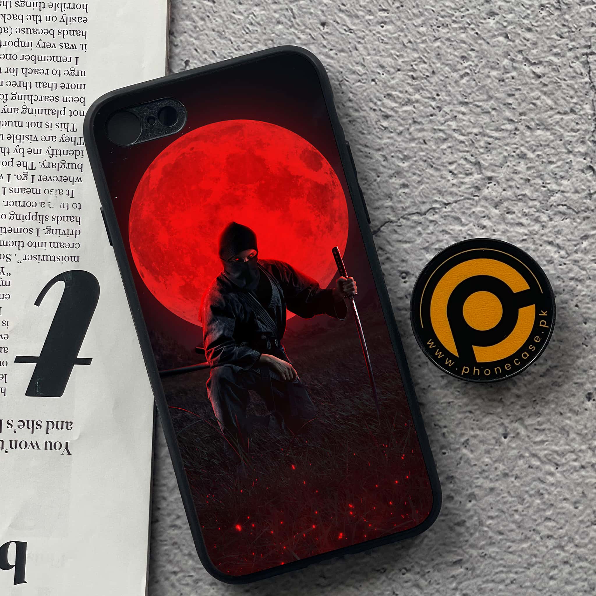 iPhone 7 / 8 - Ninja Series - Premium Printed Glass soft Bumper shock Proof Case