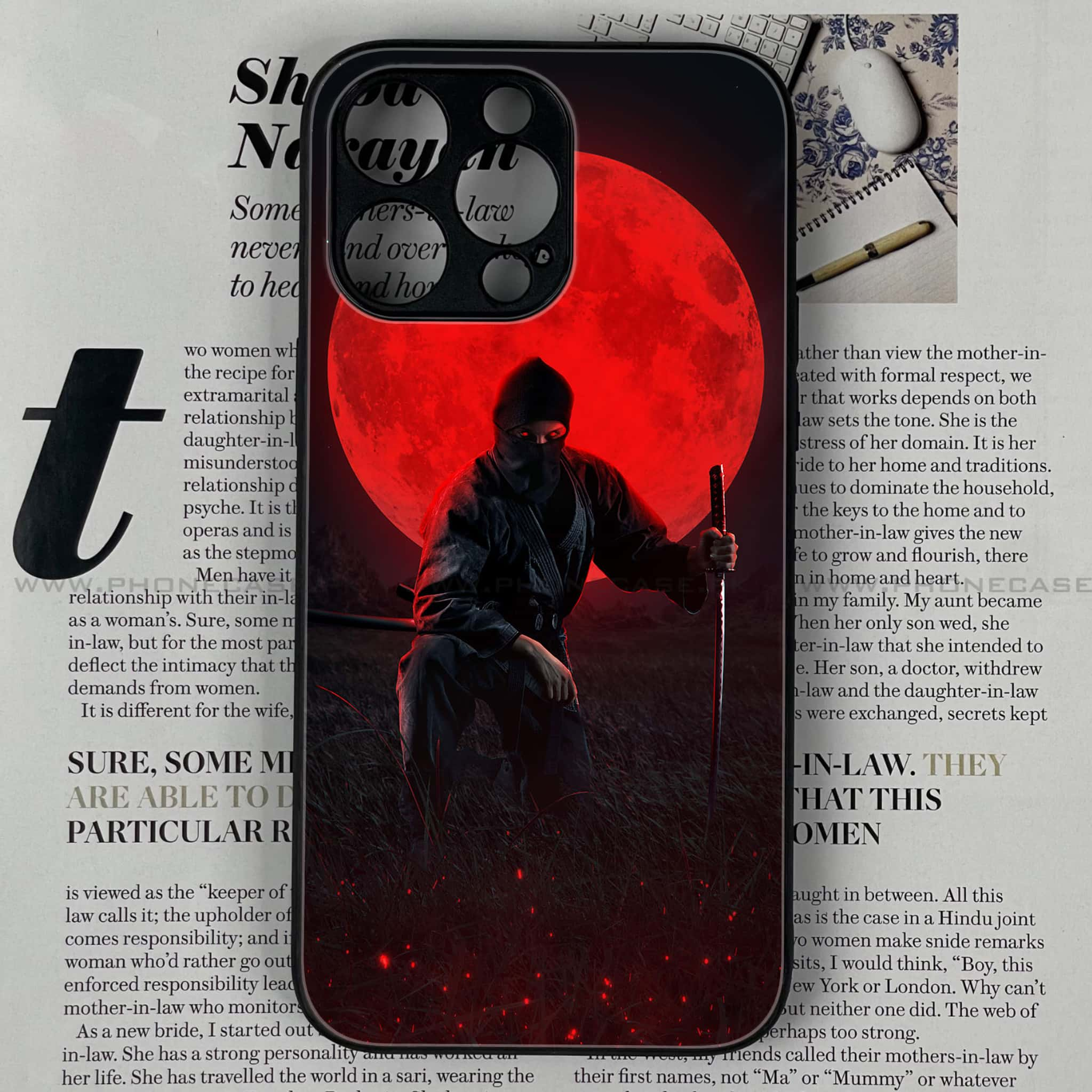 iPhone 12 Pro Max  - Ninja Series - Premium Printed Glass soft Bumper shock Proof Case