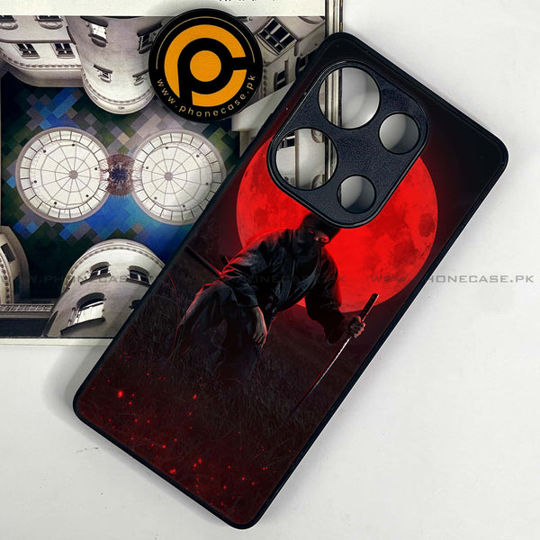 Redmi Note 13 Pro / Poco M6 Pro  - Ninja Design 10  - Premium Printed Glass soft Bumper shock Proof Case  CS-24219
