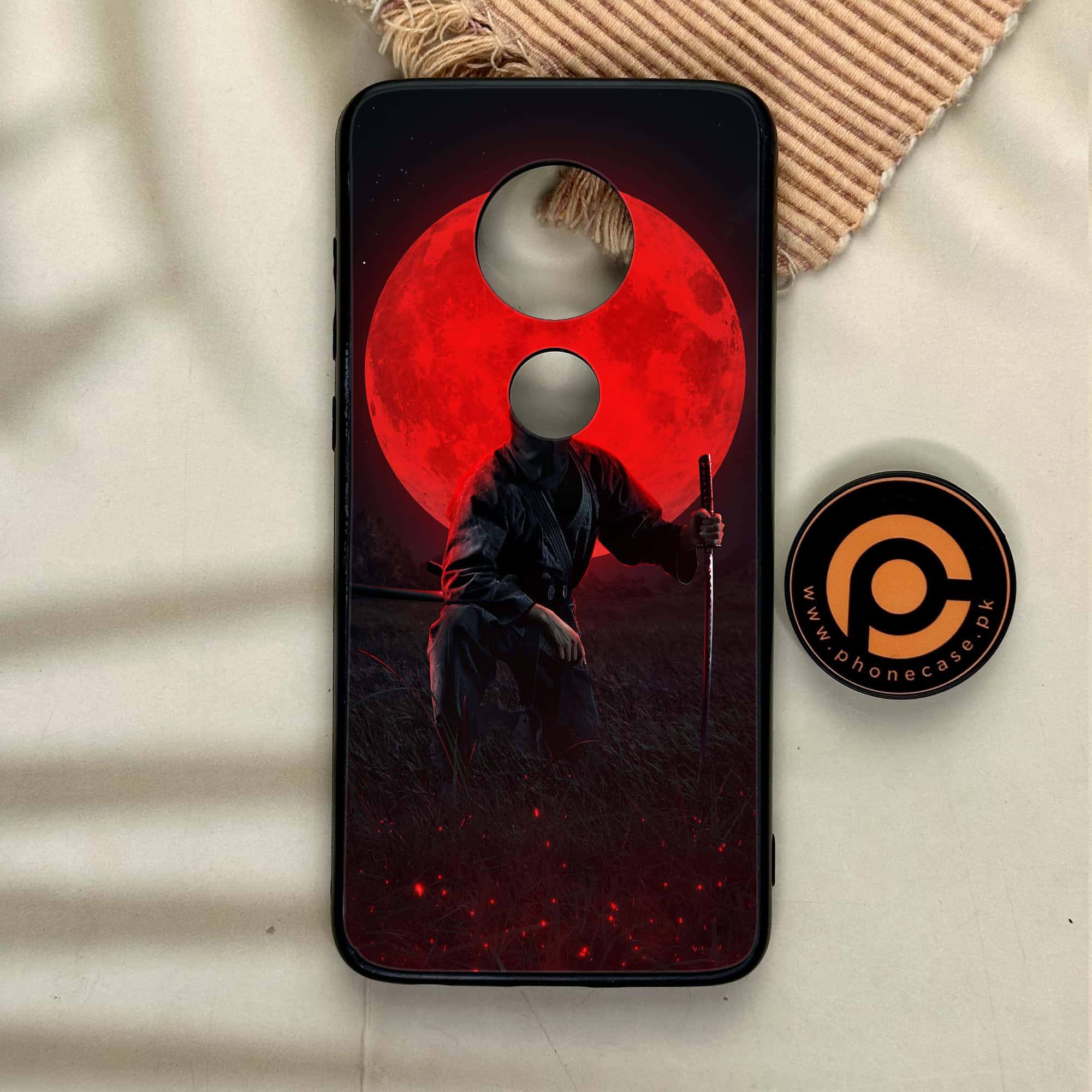 Moto G7 - Ninja Series - Premium Printed Glass soft Bumper shock Proof Case