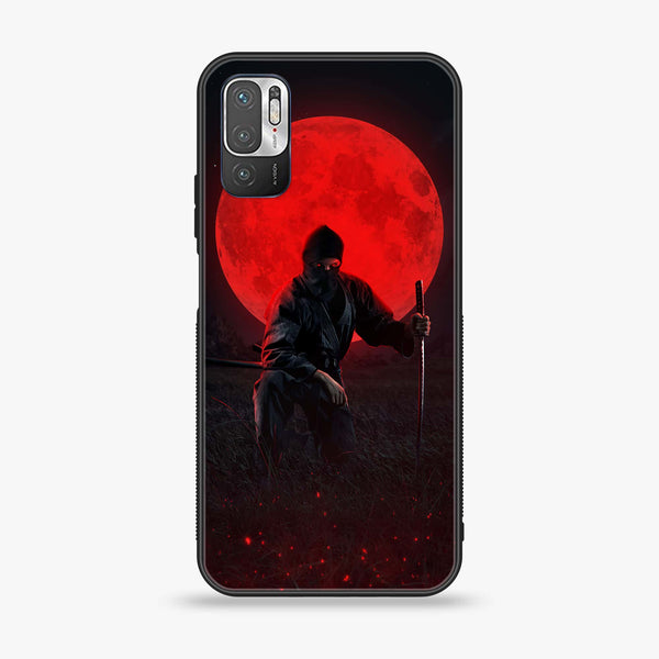 Xiaomi Redmi Note 10 5G - Ninja Design 1  - Premium Printed Glass soft Bumper shock Proof Case CS-27214