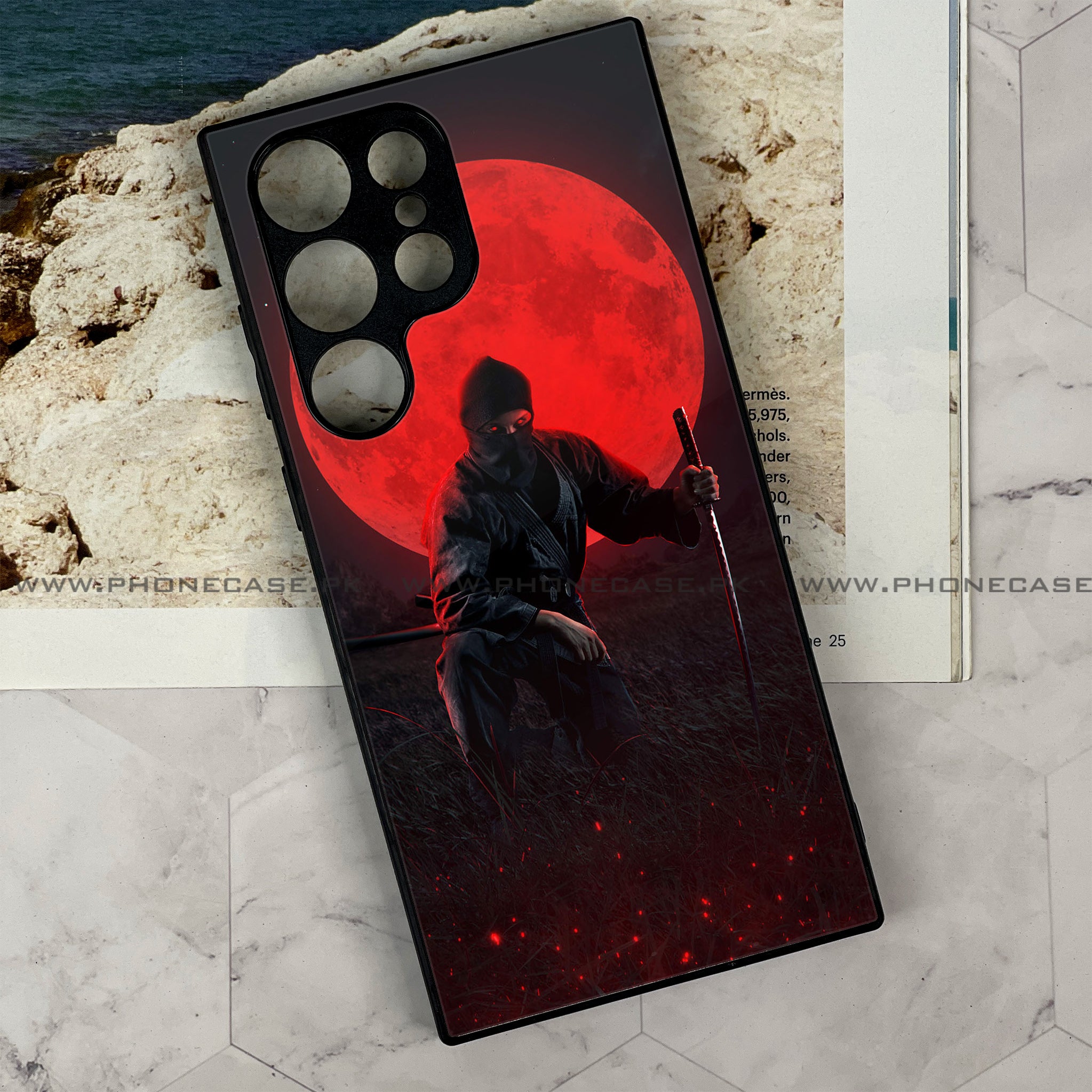 Galaxy S21 Ultra - Ninja Series - Premium Printed Glass soft Bumper shock Proof Case