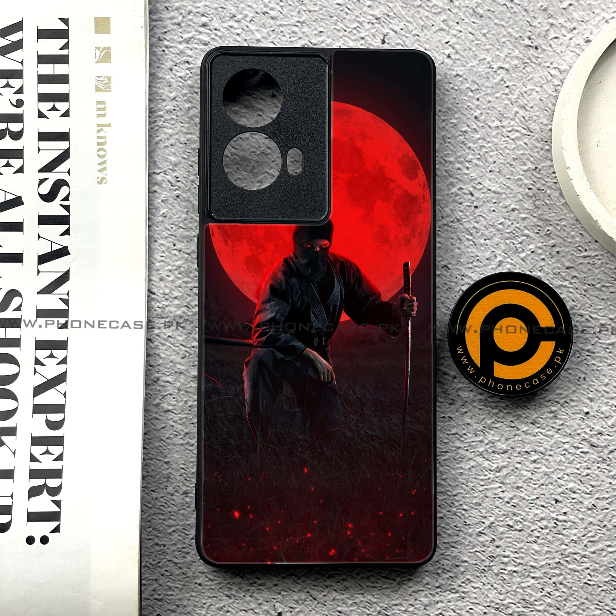 Moto G85 - Ninja Series - Premium Printed Glass soft Bumper shock Proof Case