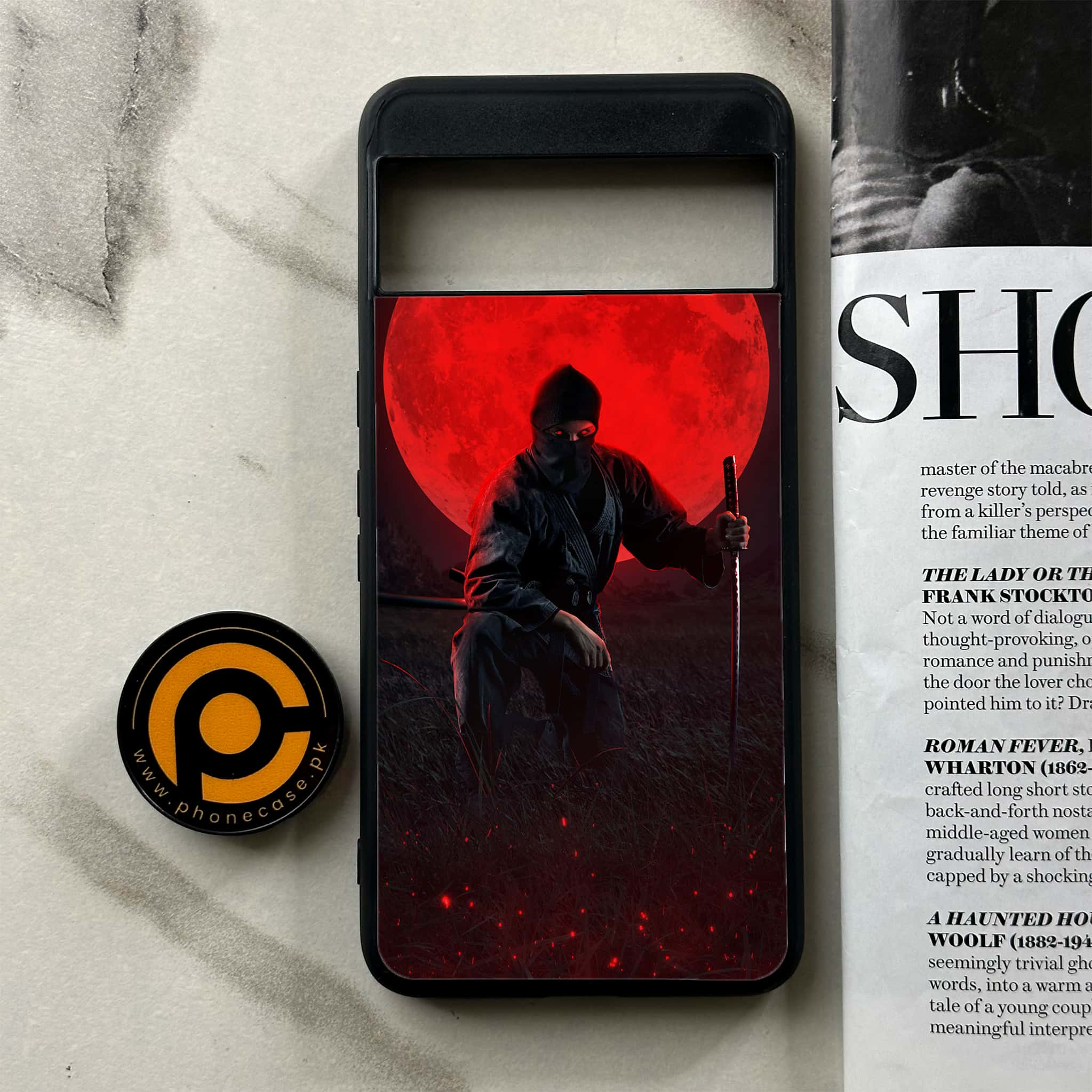 Google Pixel 8 Pro - Ninja Series - Premium Printed Glass soft Bumper shock Proof Case