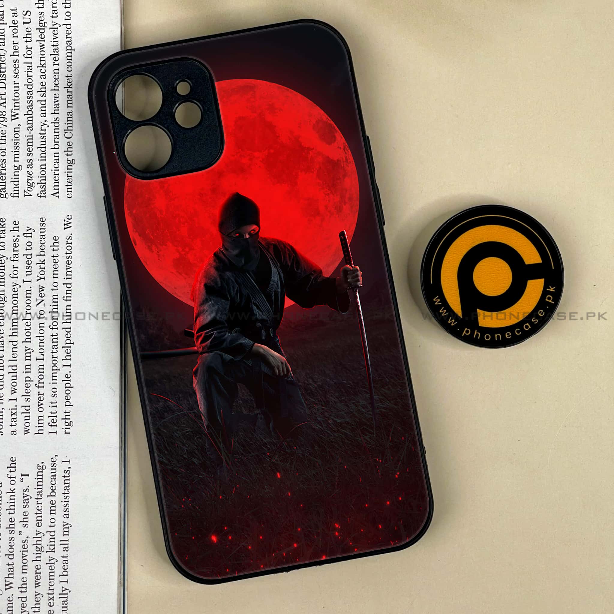iPhone 12  Ninja Series  Premium Printed Glass soft Bumper shock Proof Case