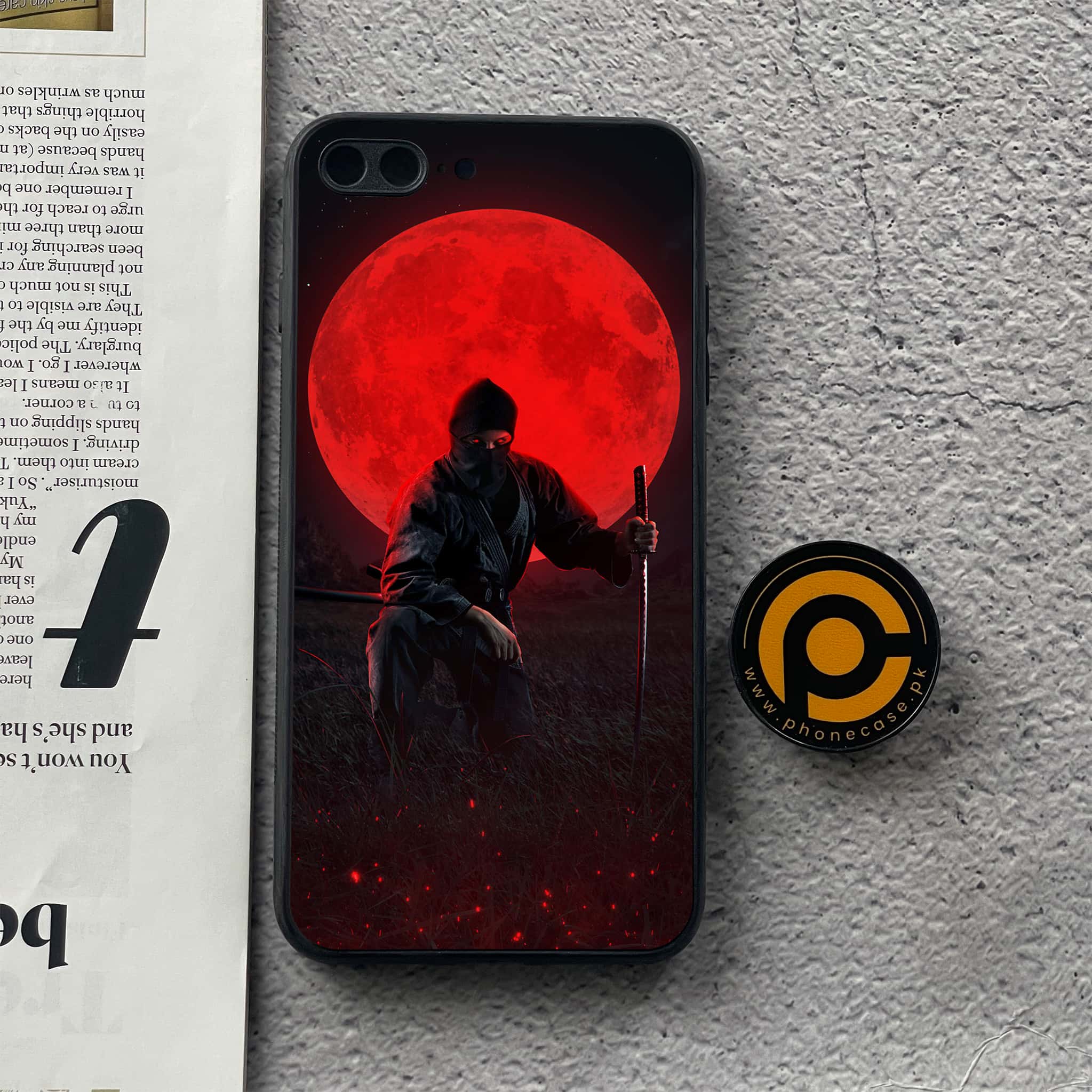 iPhone 7Plus  - Ninja Series - Premium Printed Glass soft Bumper shock Proof Case