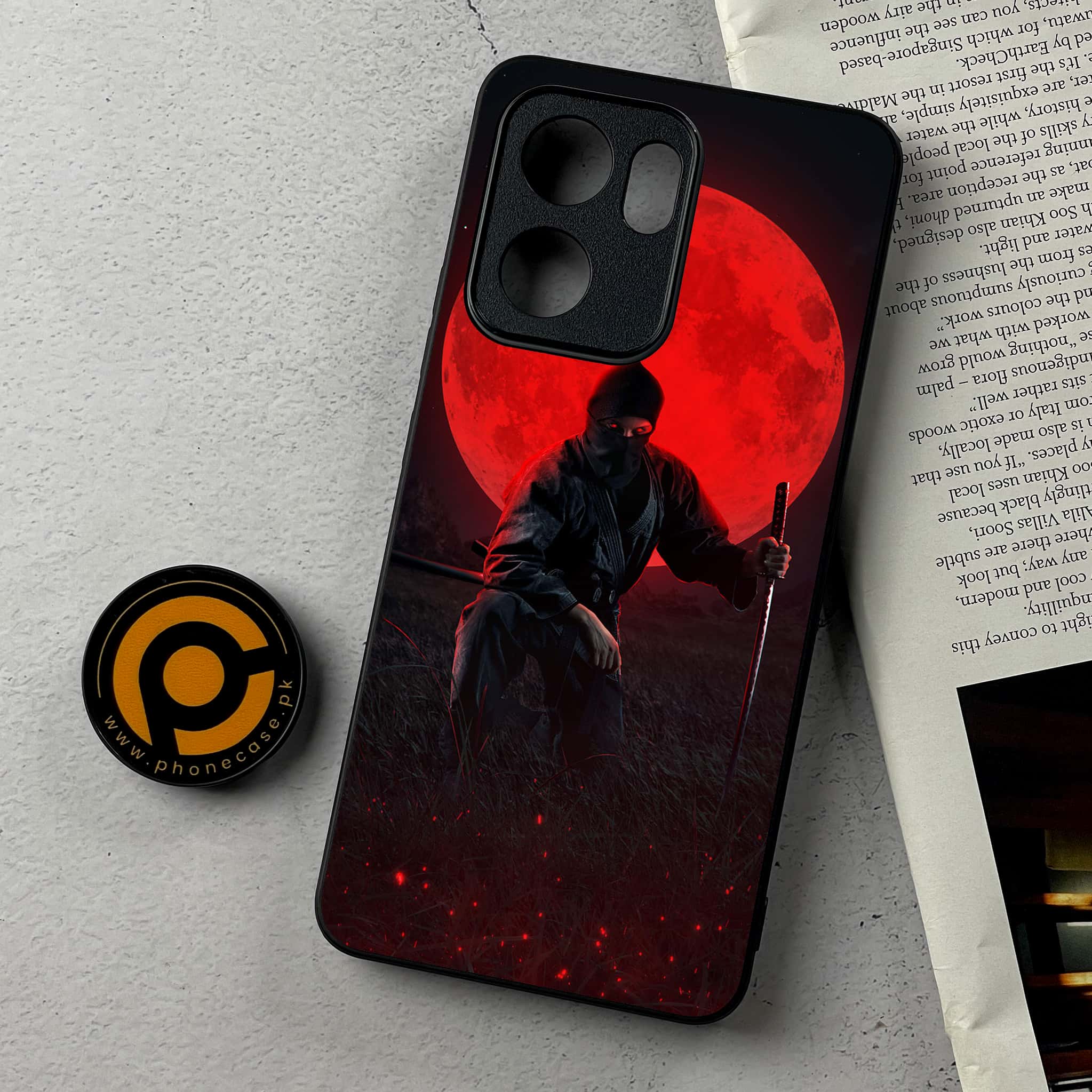 Oppo Reno 13F - Ninja Series - Premium Metal Printed Soft Bumper Shockproof Case