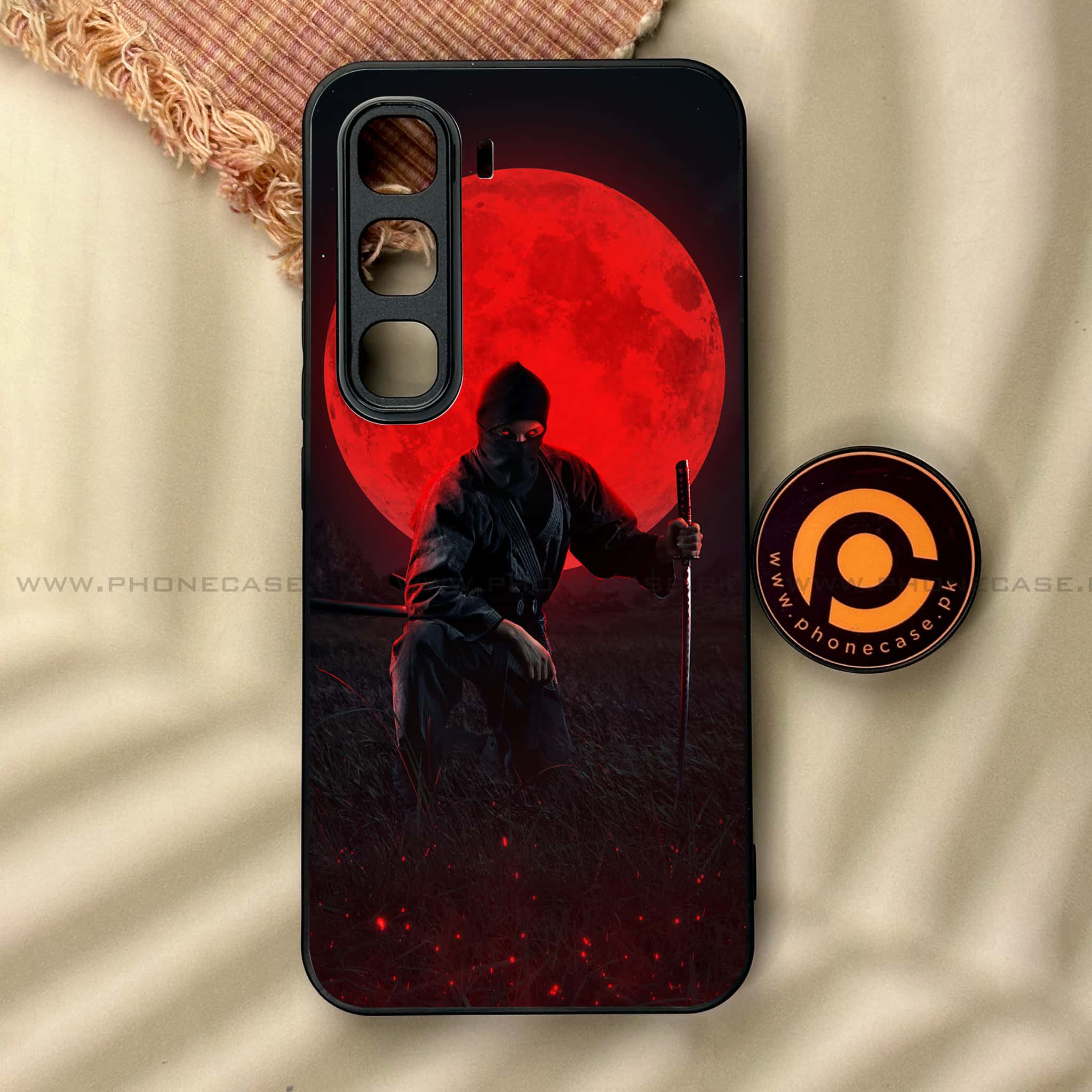 Infinix Hot 60 Pro - Ninja Series - Premium Metal Printed soft Bumper shock Proof Case