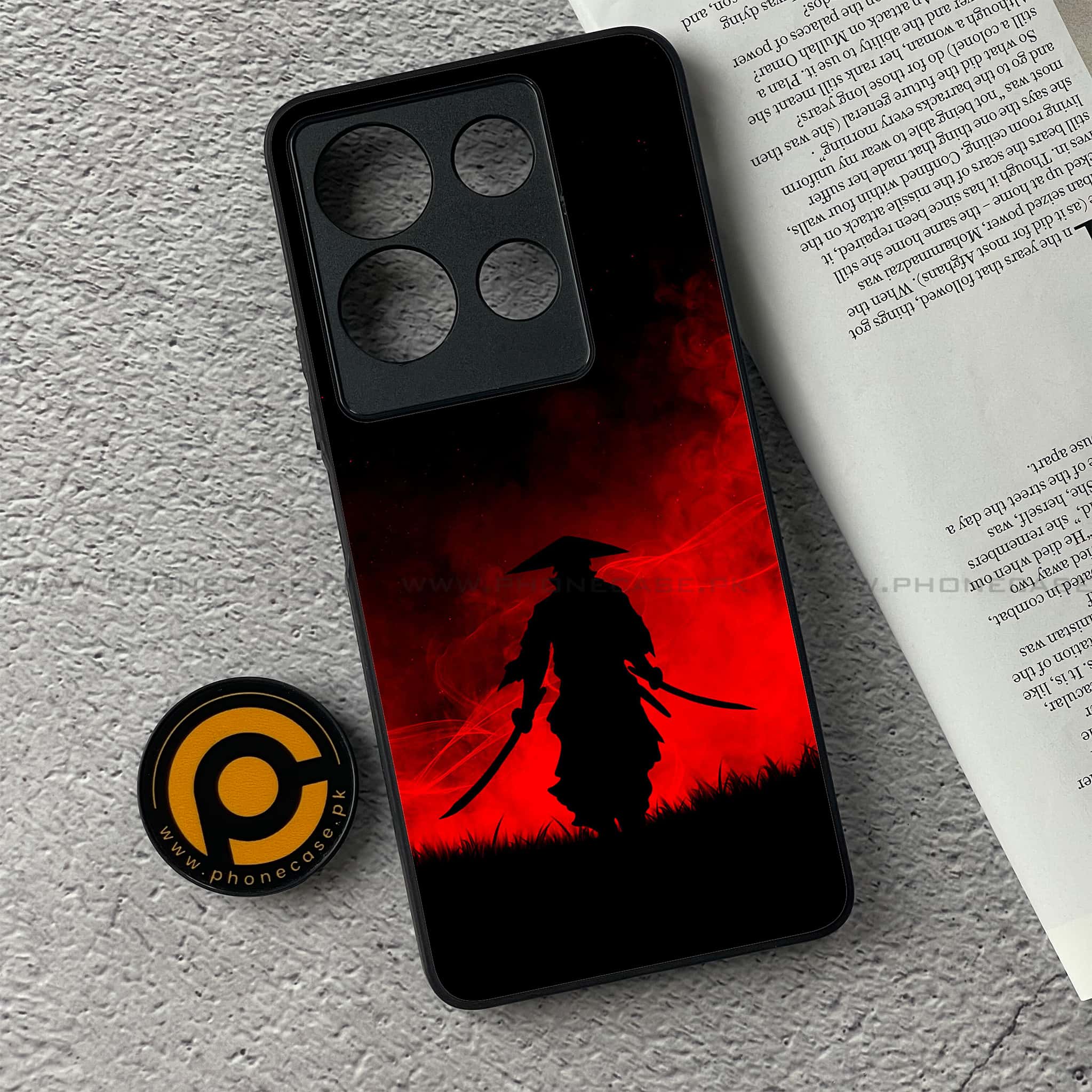 Infinix Note 30 - Ninja Series - Premium Printed Glass soft Bumper shock Proof Case